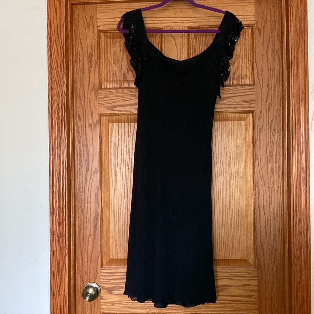 Maggy London black silk dress